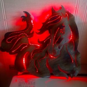 lAdvanced metal works metal light up horse wall decor!metal art